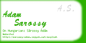 adam sarossy business card